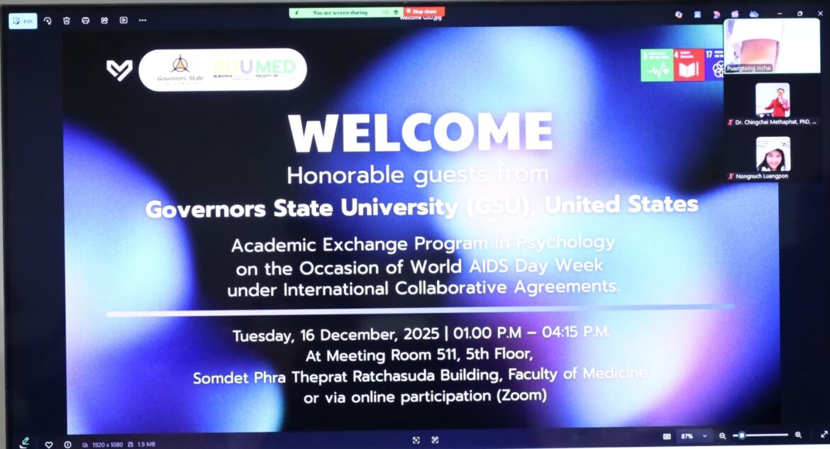 Academic Exchange in Psychology during World AIDS Day Week: GSU&BUU under an International Memorandum of Understanding